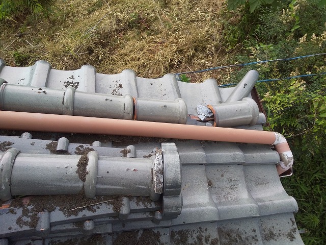 風切り丸の取り直し工事前